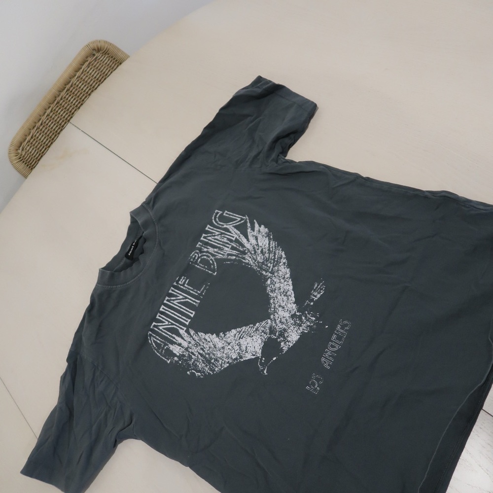 Anine Bing Black Graphic T-Shirt